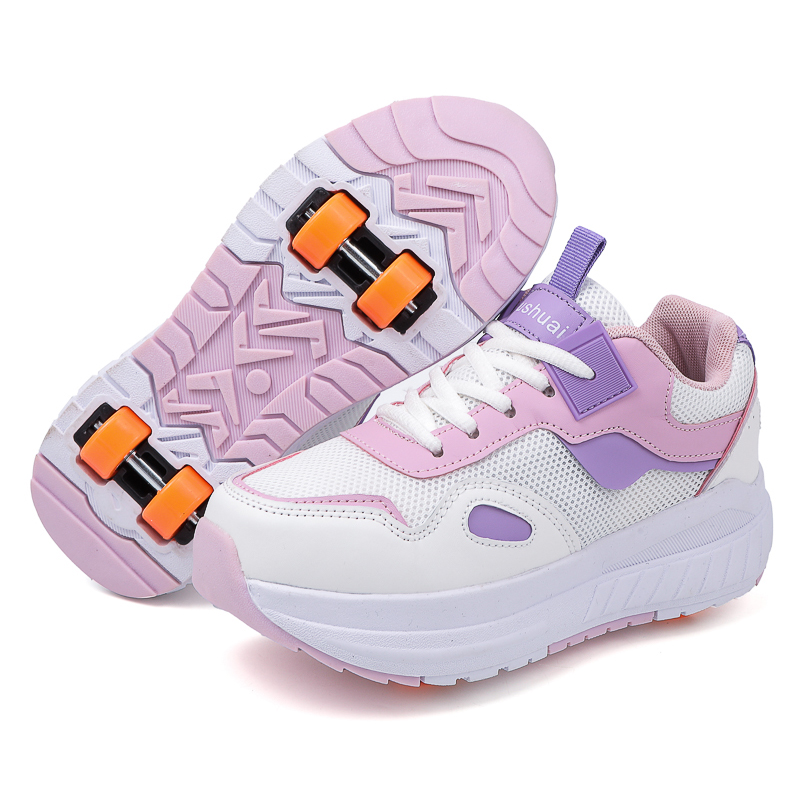 Men Shoes Running - Kids Roller Skates 4 Wheels Detachable
