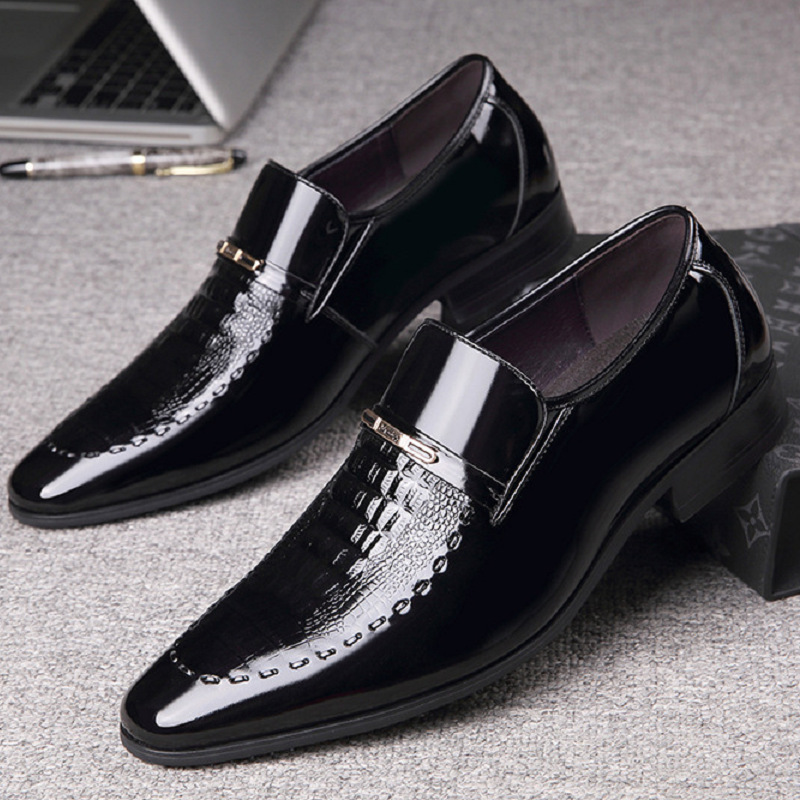 Men Leather Shoes Patent Leath - огляд і ціна Men Shoes For Office Work
