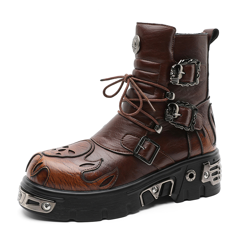 Punk Style Retro Cool Skull Fl - огляд і ціна Men'S Shoes To Increase Height