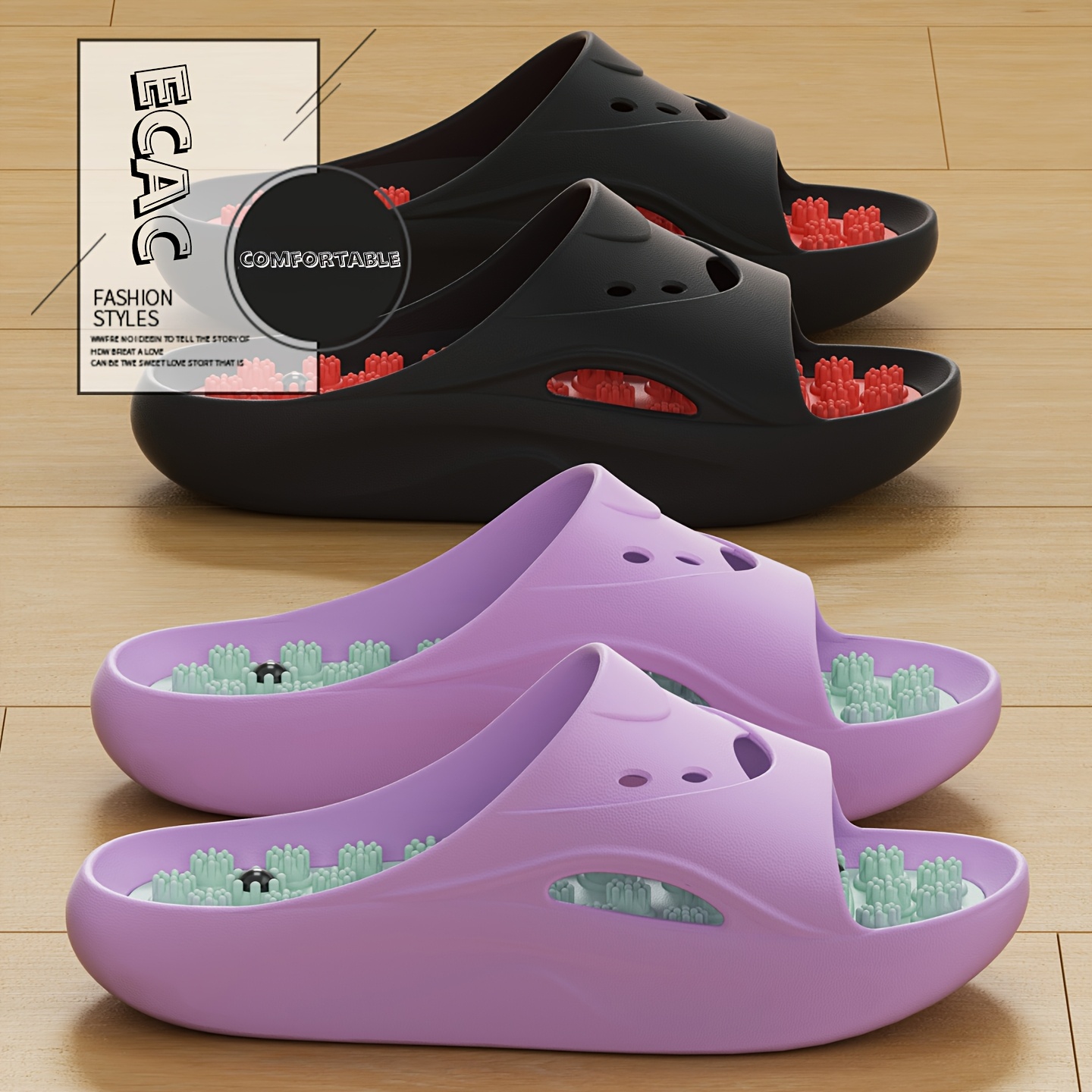 Women Men EVA Massage Slippers - огляд і ціна Men Shoes Size