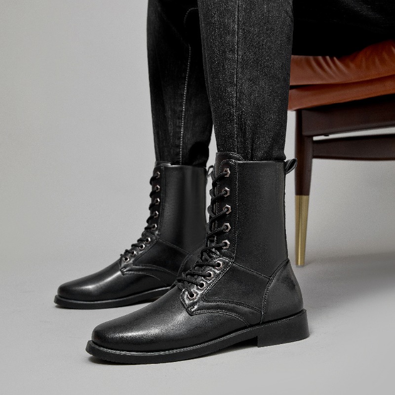 High-top Leather Boots Outdoor - огляд і ціна Men'S Shoes For Work