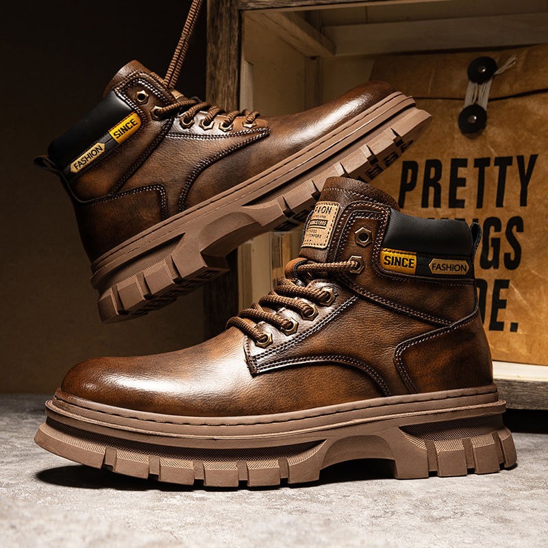 Vintage Men Platform Ankle Boo - огляд і ціна Men'S Shoes For Work
