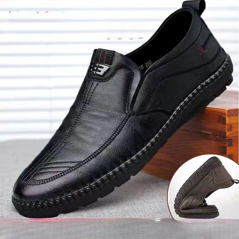 Mens Leather Loafers Non Slip  - огляд і ціна Men Shoes For Office Work