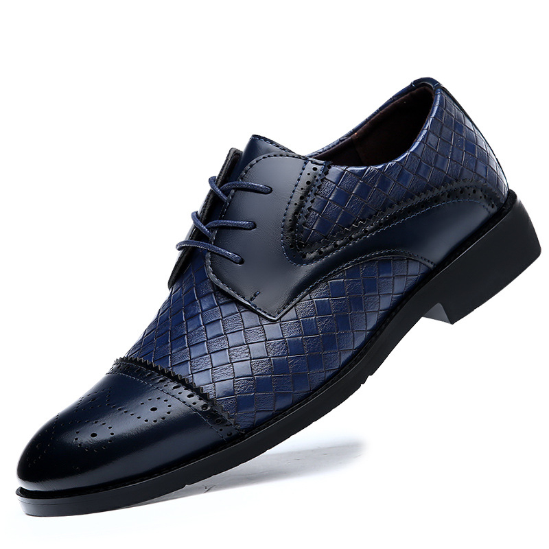 Mens Navy Blue Woven Pattern C - огляд і ціна Men'S Shoes Navy Blue