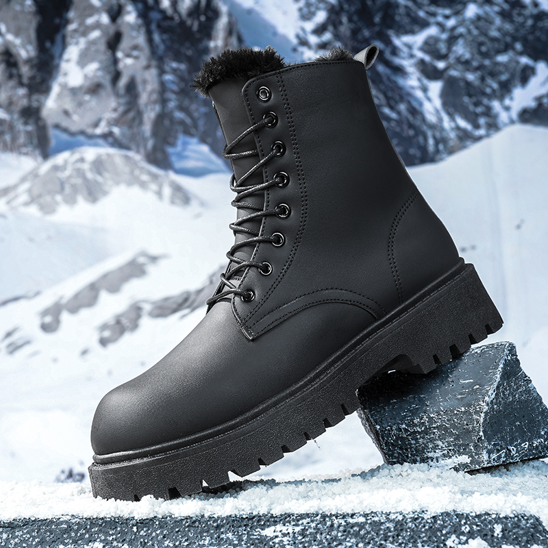 Men's warm plush high-top boot - огляд і ціна Men'S Shoes For Work