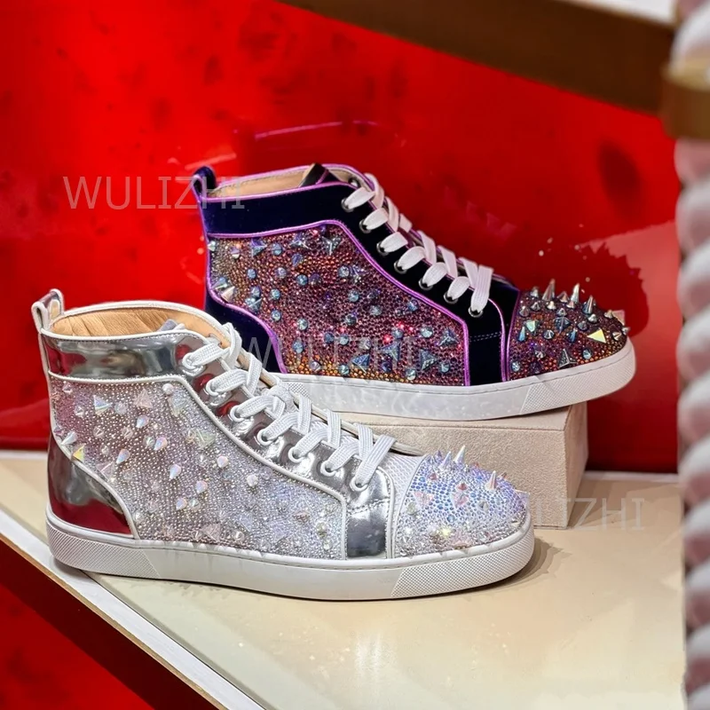 Dark Purple Crystal Rivet Men  - огляд і ціна Men Shoes Runners