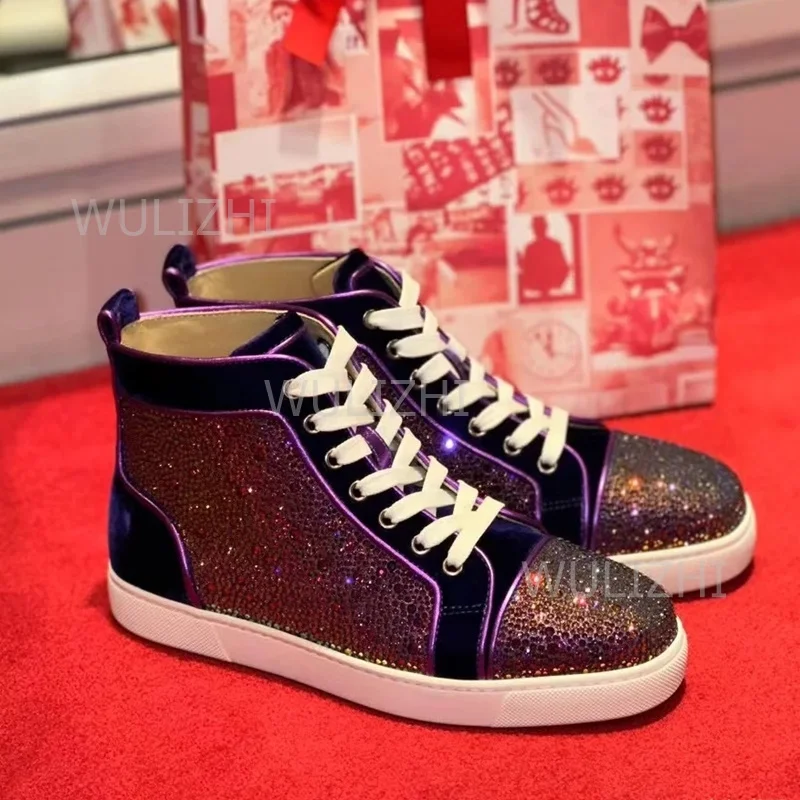 Dark Purple Crystal Rivet Men  - огляд і ціна Men Shoes Runners