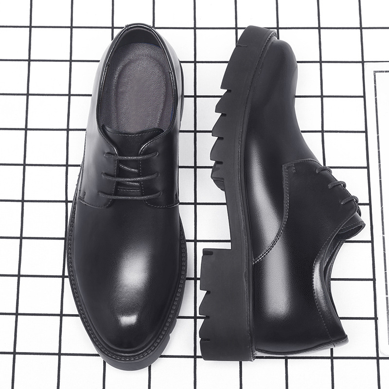 Mens Black Leather Lace Up Dre - огляд і ціна Men Shoes For Office Work