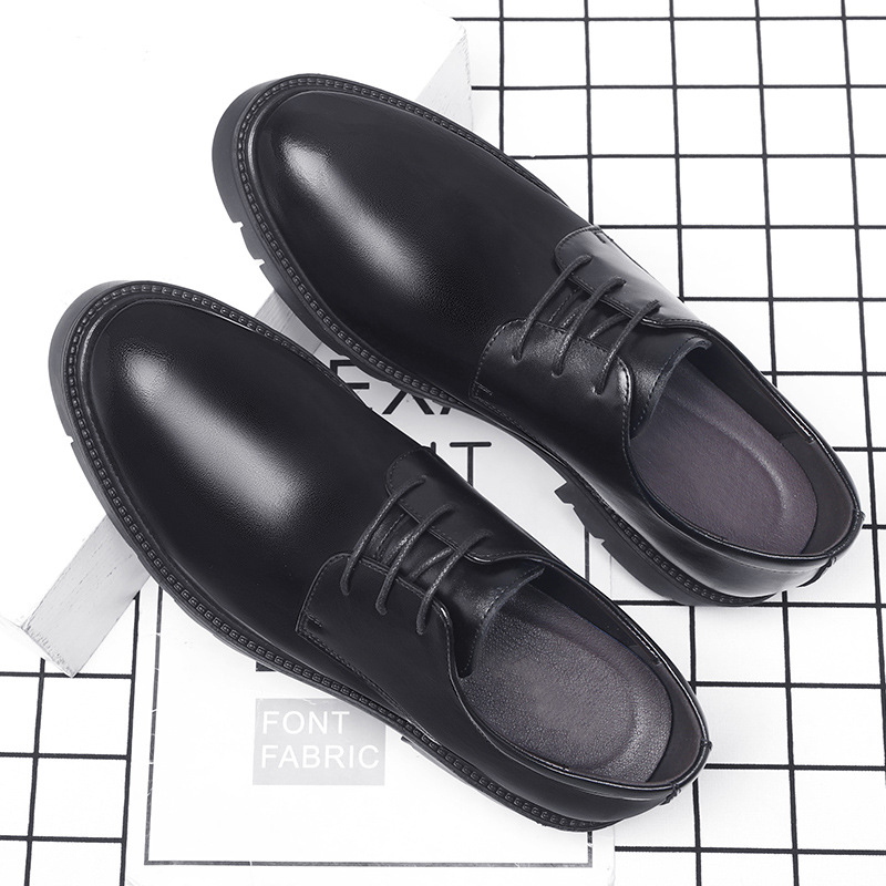 Mens Black Leather Lace Up Dre - огляд і ціна Men Shoes For Office Work
