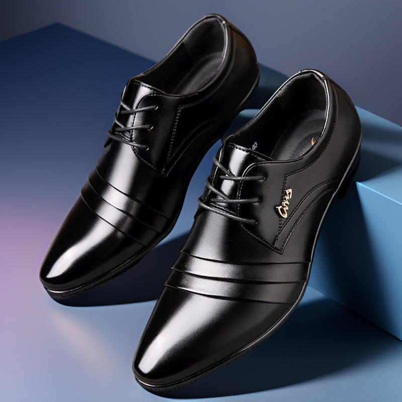 Mens PU Leather Shoes Wedding  - огляд і ціна Men Shoes For Office Work