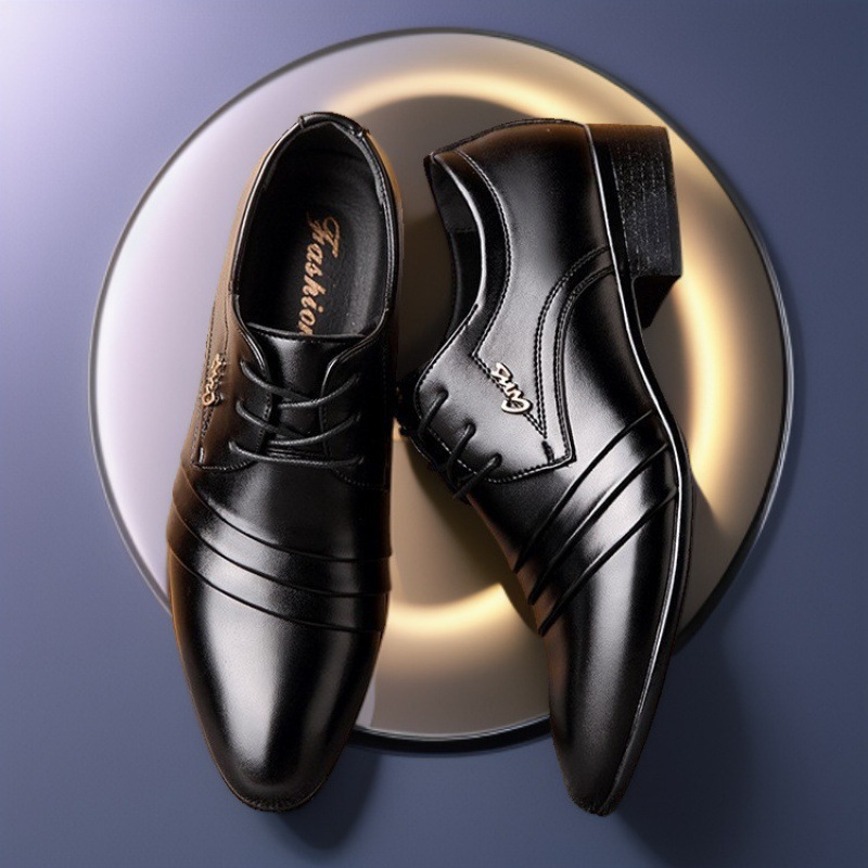 Mens PU Leather Shoes Wedding  - огляд і ціна Men Shoes For Office Work