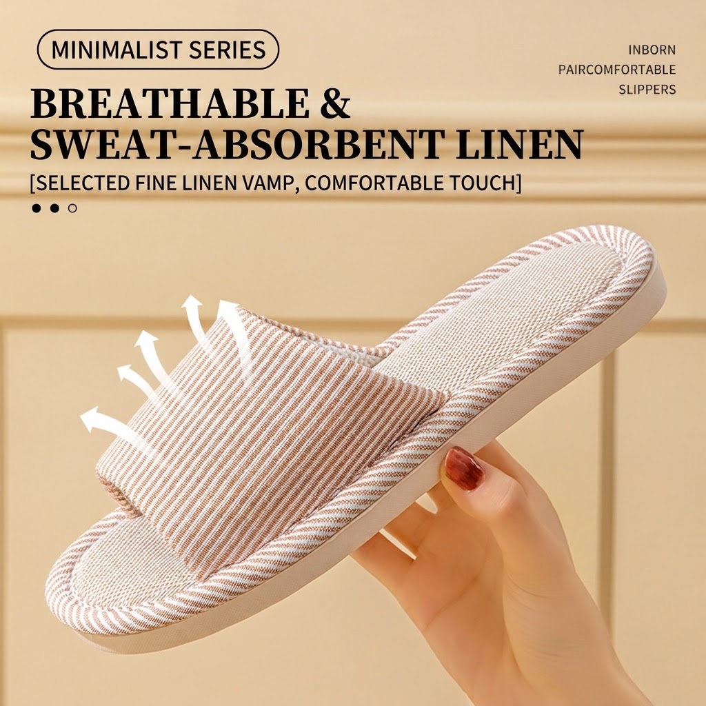 Breathable Flax Linen Slippers - огляд і ціна Men Shoes Size