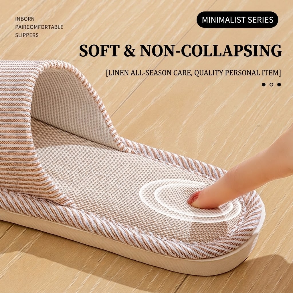 Breathable Flax Linen Slippers - огляд і ціна Men Shoes Size