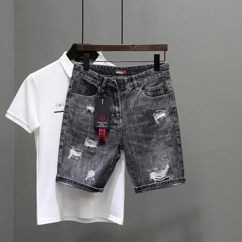 Men's Short Jeans Pants Black  - огляд і ціна Men'S Shoes For Jeans