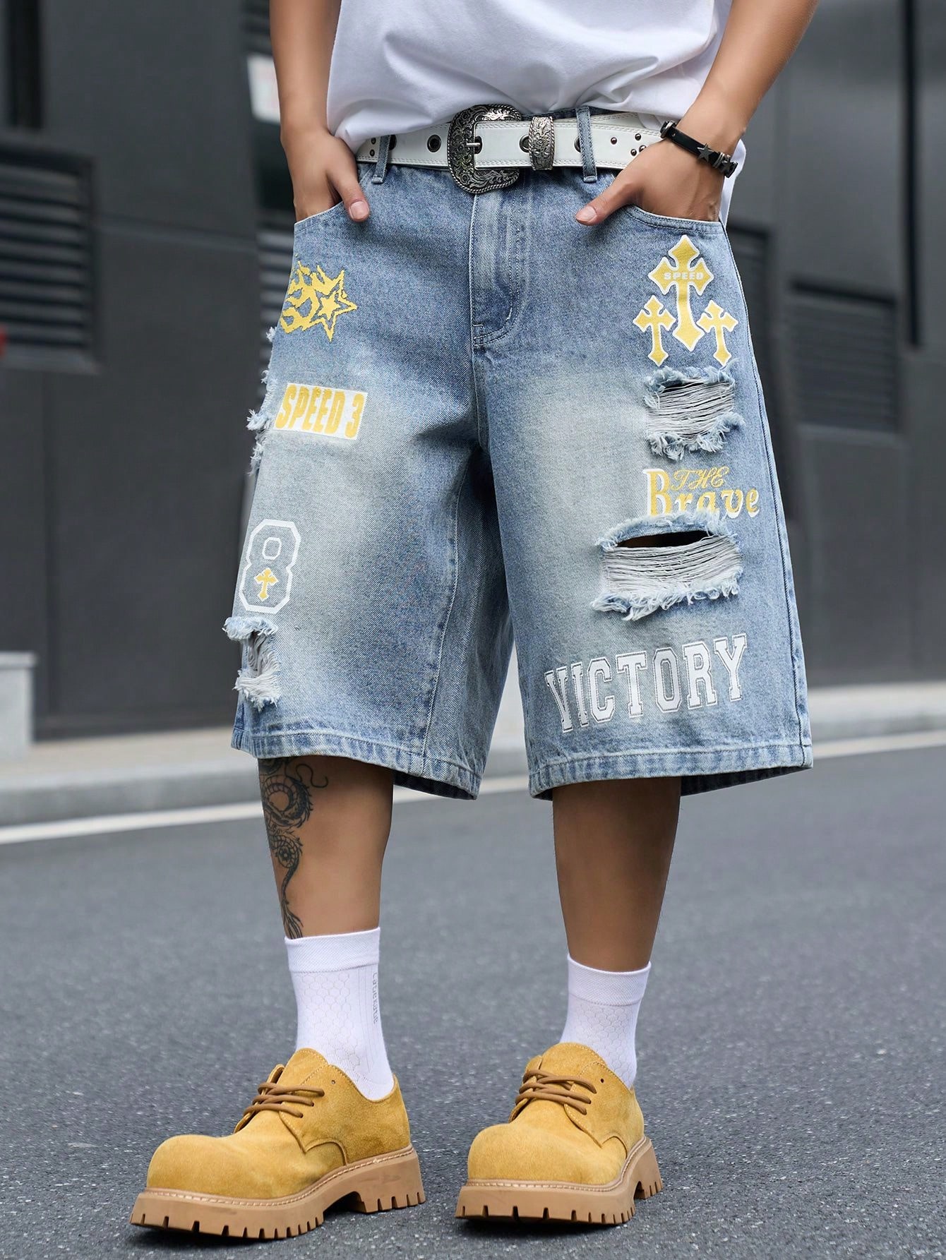 Men's Loose Fit Denim Bermuda  - огляд і ціна Men'S Shoes For Jeans